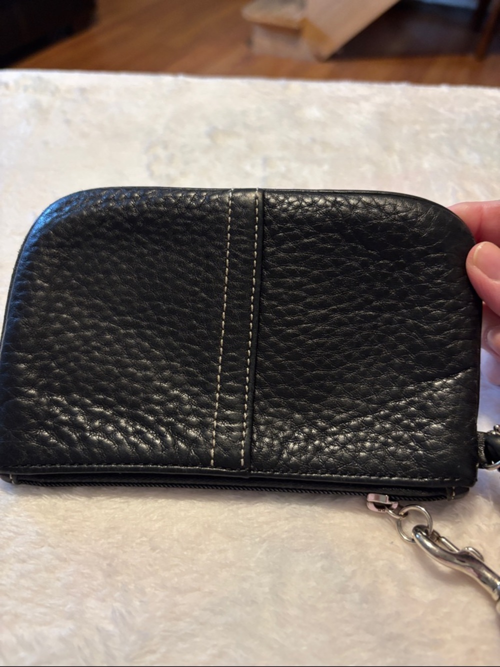 Coach Black Pebbled Leather Wristlet Clutch - Picture 5 of 8